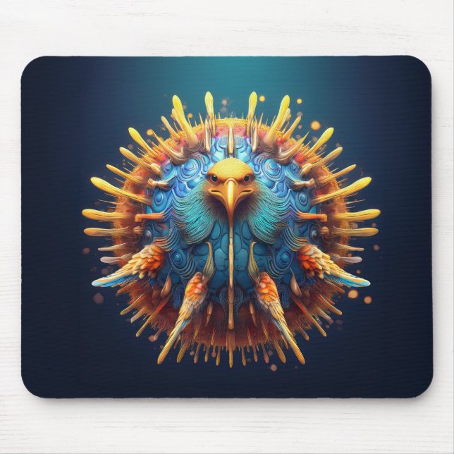 Mousepad Spore Bird Wearing A Blue Feathered Outfit (Frente)