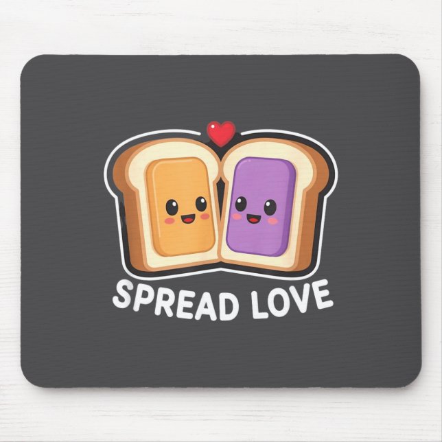 Mousepad Spread Love Peanut Butter And Jelly Valentine Desi (Frente)
