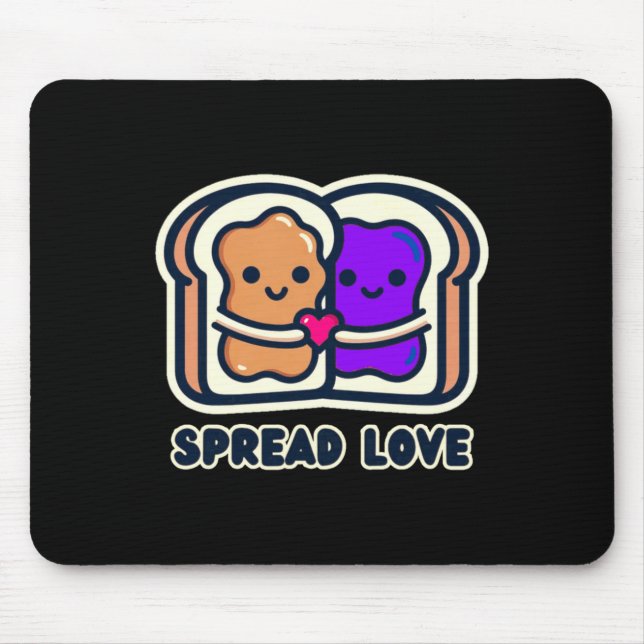 Mousepad Spread Love Peanut Butter And Jelly Valentine Desi (Frente)