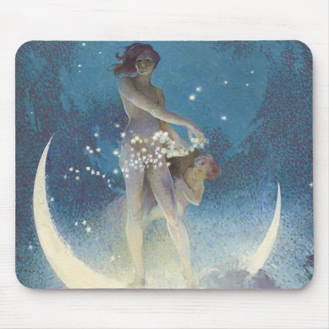 Mousepad Spring Scattering Stars vintage illustration (Frente)
