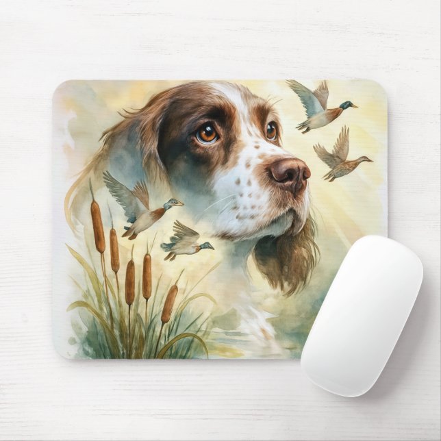 Mousepad Springer Spaniel e Mallard Duck em dupla exposição (Com mouse)