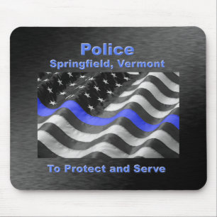 Mousepad Springfield, Vermont. Polícia
