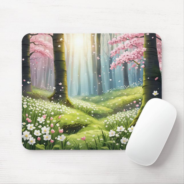 Mousepad Springtime Na Floresta (Com mouse)