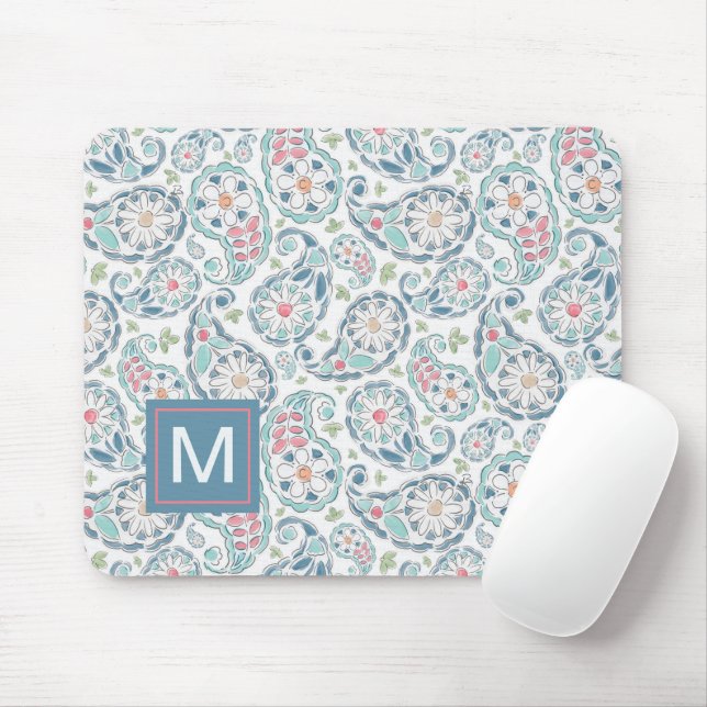Mousepad Springtime Paisley Pattern (Com mouse)