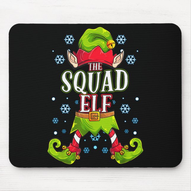 Mousepad Squad Elf Matching Family Group Christmas Party  (Frente)