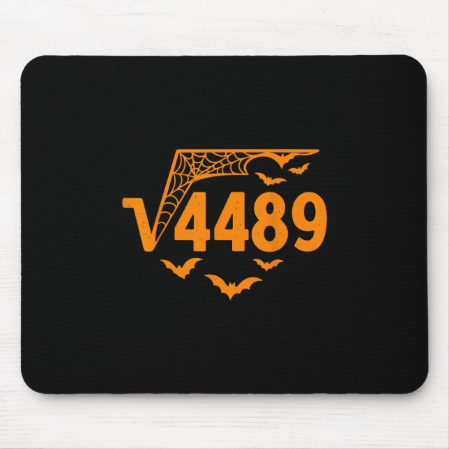 Mousepad Square Root 4489 Funny Halloween Meme 67 Math Teac (Frente)