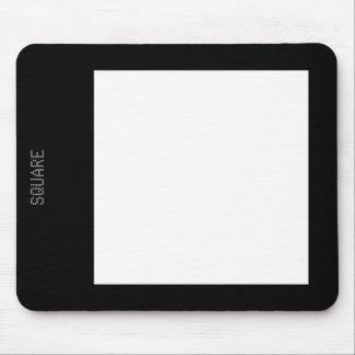 Mousepad Square - White on Black