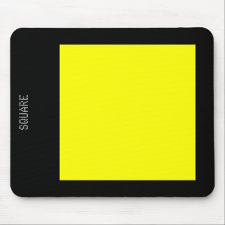 Mousepad Square - Yellow on Black