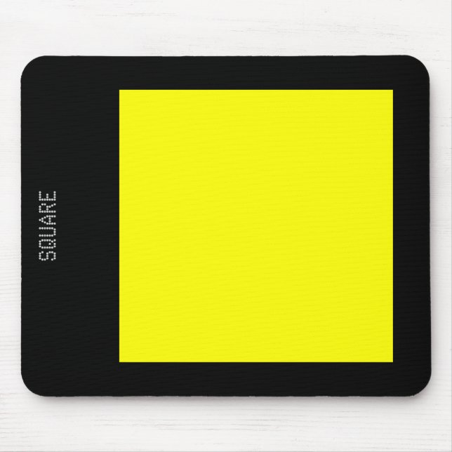 Mousepad Square - Yellow on Black (Frente)