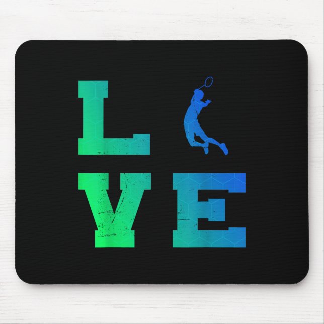 Mousepad Squash Badminton Player Mens Shuttle Badminton  (Frente)
