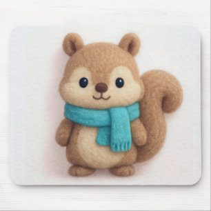 Mousepad Squirrel Felt Art