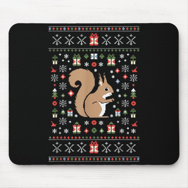 Mousepad Squirrel Ugly Christmas  (Frente)
