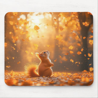 Mousepad Squirrel Wild Animal Loving Portrait 