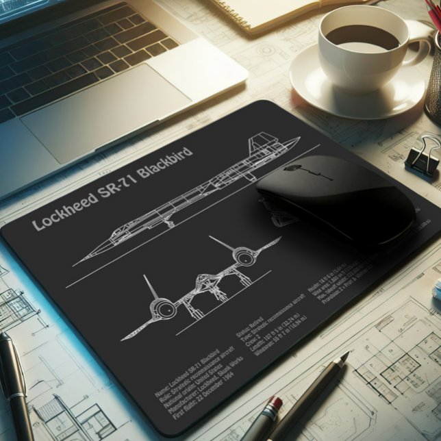 Mousepad SR-71 Blackbird - Planos de bordo PD (Criador carregado)