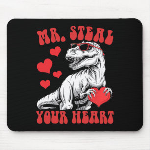 Mousepad Sr. Roube Seu Coração Coração T-rex Dinossauro Dia