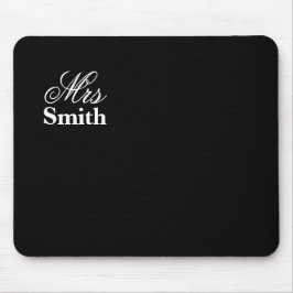 Mousepad Sra. personalizada Nome Preto
