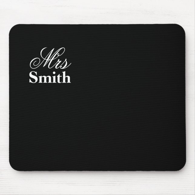 Mousepad Sra. personalizada Nome Preto (Frente)