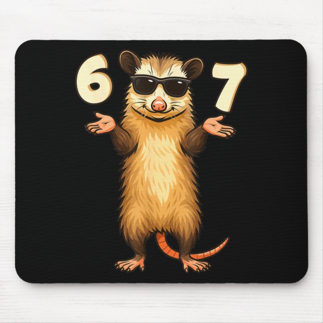 Mousepad Ssum 67 Hand Motion Meme Funny Kids Teens Gen Alph (Frente)