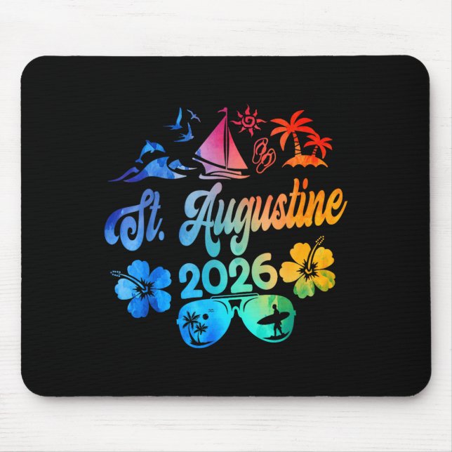 Mousepad St. Augustine Florida 2026 Vacation Tie Dye Summer (Frente)