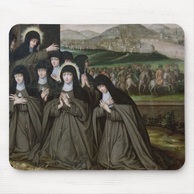 Mousepad St. Claire com suas irmã, Agnes e freiras (Frente)