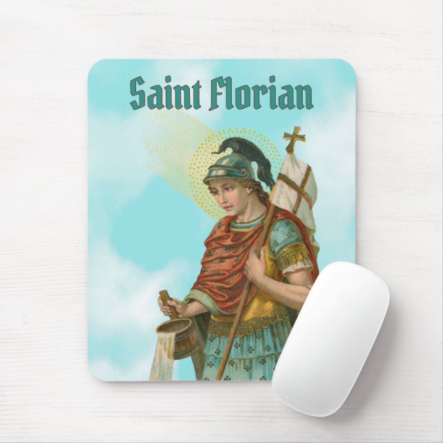 Mousepad St. Florian com balde (céus limpos; M 019) (Com mouse)