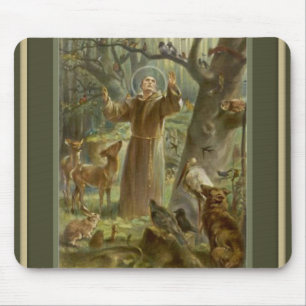 Mousepad St Francis de Assisi com animais