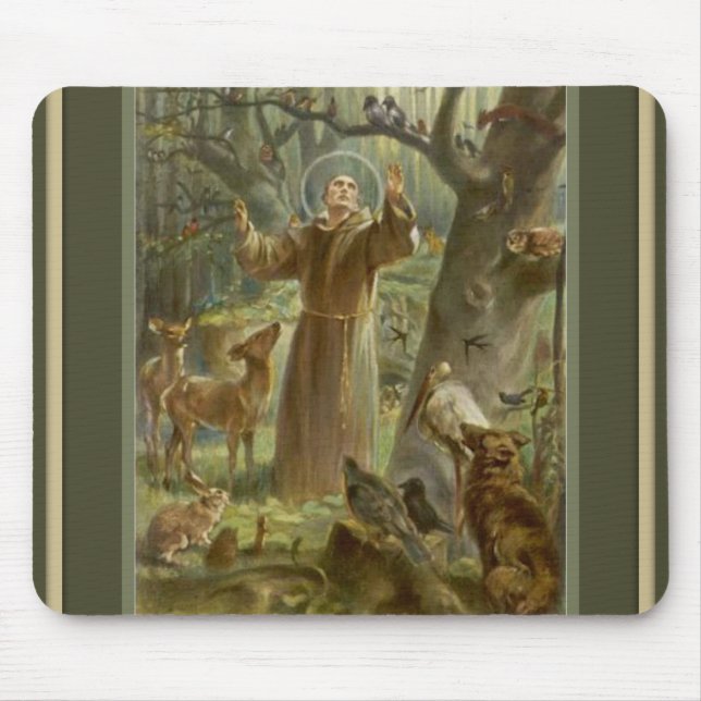 Mousepad St Francis de Assisi com animais (Frente)