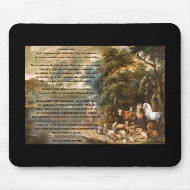 Mousepad St Francis de Assisi & da ponte do arco-íris (Frente)