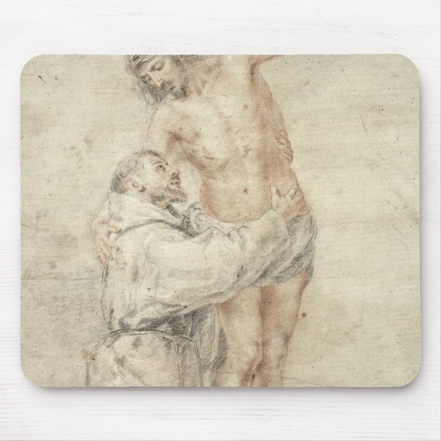 Mousepad St Francis que rejeita o mundo e o abraço (Frente)