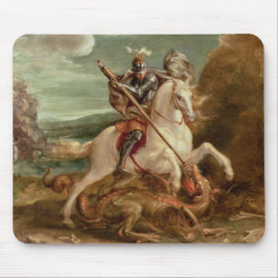 Mousepad St George que massacra o dragão, (óleo no painel)
