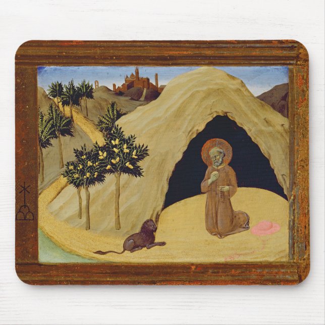 Mousepad St Jerome com o leão, 1436 (tempera no painel) (Frente)
