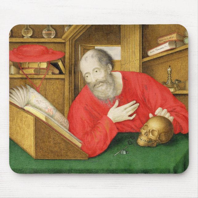 Mousepad St Jerome em seu estudo, 1650 (bodycolour e w/c (Frente)