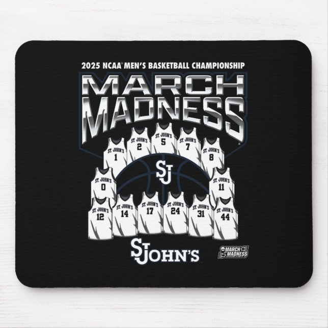 Mousepad St. John's March Madness 2025 Men's Sketll Nil  (Frente)
