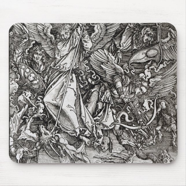 Mousepad St Michael e o dragão, de um latino (Frente)
