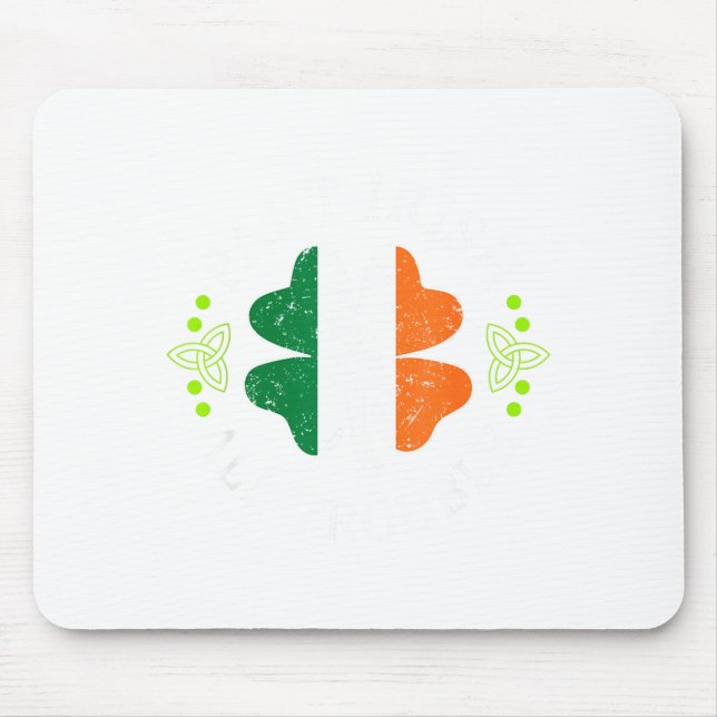 Mousepad St Paddys Day Funny Part Irish All Trouble St Patr (Frente)