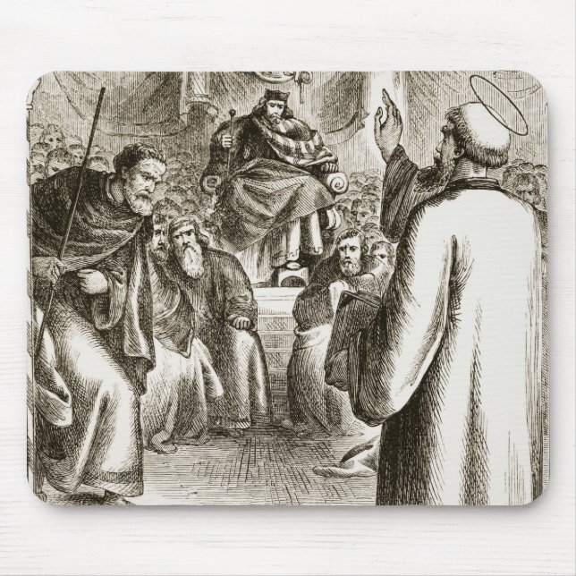 Mousepad St Patrick que preaching em Tara, 'do Trias Thu (Frente)