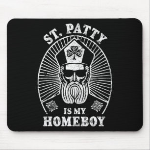 Mousepad St Patty É Meu Companheiro de Equipe Vintage Engra