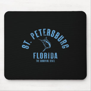 Mousepad St. Petersburg Flórida Fl Retro Vintage Praia Fren