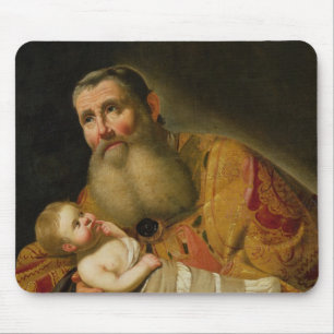Mousepad St. Simeon que apresenta o cristo infantil