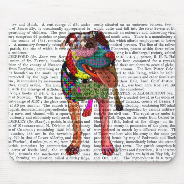 Mousepad Staffordshire Bull Terrier - Patchwork (Frente)