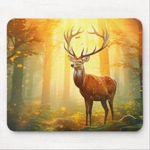 Mousepad Stag Deer Animal Wilderness Arte Colorida