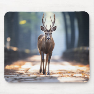 Mousepad Stag Deer Wildlife Animal Na Rua