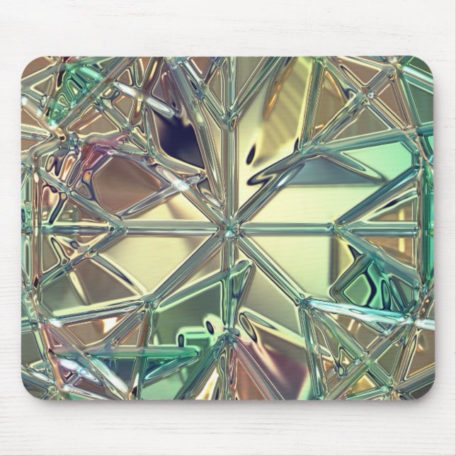 Mousepad Stained glass look colorful abstract (Frente)
