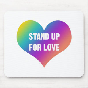 Mousepad Stand Up for Love (Rainbow Heart)