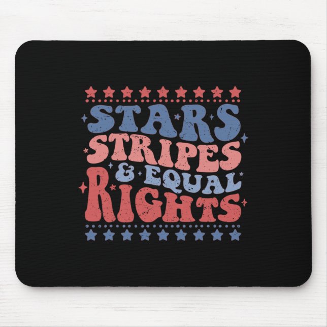 Mousepad Star Strips E Igualdade De Direitos Patriótico 4º  (Frente)