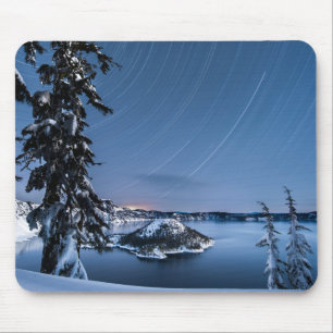 Mousepad Star Trails   Crater Lake National Park