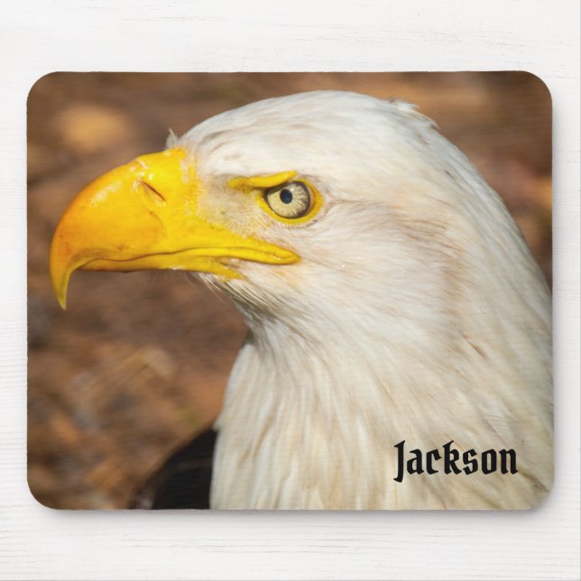 Mousepad Stare Fierce do Nome Personalizado da Águia (Frente)