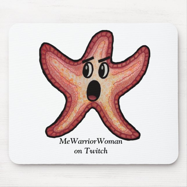 Mousepad Starfish chocado, MmeWarriorWoman no Twitch (Frente)