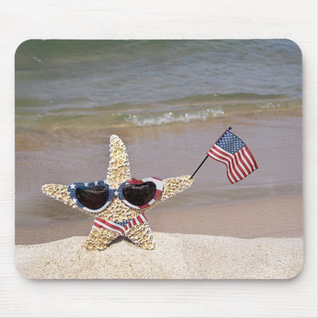 Mousepad Starfish com bandeira americana (Frente)