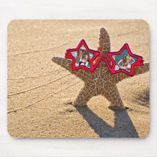 Mousepad Starfish com óculos escuros estelares (Frente)